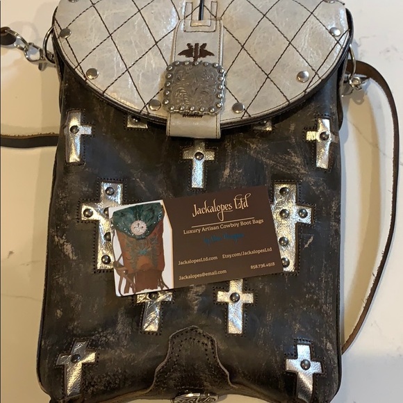 Jackalope luxury artisan cowboy boot bag new - Picture 10 of 11